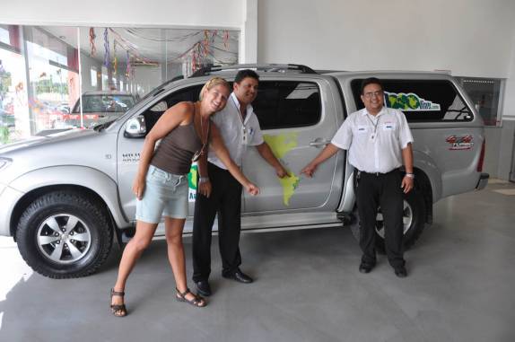 Fiona na concessionária, após a revisão dos 30 mil km. Macapá agora está no nosso mapa!